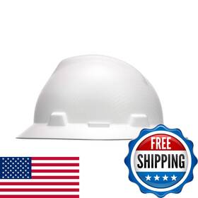 Msa B08gjt25d5 10204785 Hydro Dip V-gard Full-brim Hard Hat Fas-trac Iii Ratchet