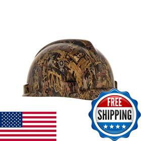 Msa B08gjt8c7b 10204774 Hydro Dip V-gard Cap Style Safety Hard Hat Fas-trac Iii Ratchet