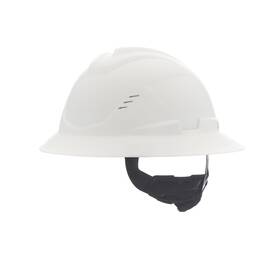 Msa B09z1scgq6 10215828 V-gard C1 Vented White Full Brim Hard Hat Reflectir Cooling