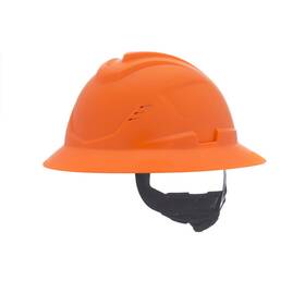 B09z2bgztw Msa 10215833 V-gard C1 Vented Hi-viz Orange Full Brim Hard Hat Reflectir