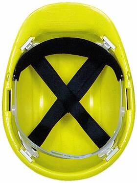 50100-41 Mutual Industries Polyethylene 4-point Pin Lock Suspension Hard Hat Yellow