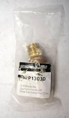 Nfp1303d National Fire Products 1/2 Inch Ips Brass Ball Drip