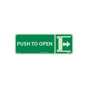Gl319r National Marker Information Signs Slide To Open W/ Right Arrow 5x14 Glow