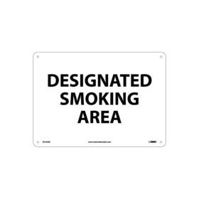 M102ab National Marker Notice Signs Designated Smoking Area 10 Inch X 14 .040 Aluminum