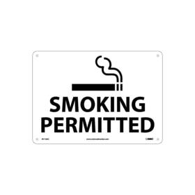 M116ac National Marker Information Signs Smoking Permitted Graphic 14x20 .040 Aluminum