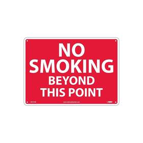 M721ab National Marker Notice Signs No Smoking Beyond This Point 10 Inch X 14 .040