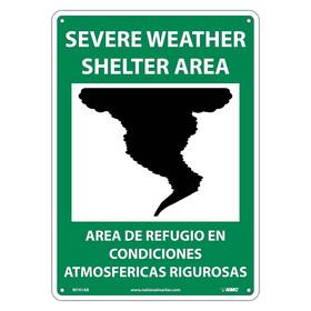 M741ab National Marker Notice Signs Severe Weather Shelter Area Graphic Bilingual