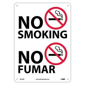 M749ab National Marker Information Signs No Smoking Graphic Bilingual 14x10 .040
