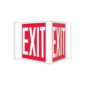 Vs10r National Marker Notice Sign Visi Exit Red 8x14 1/2 .125 Pvc Plastic