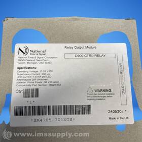 D900-ctrl-relay National Time A/v Control Module Fnob