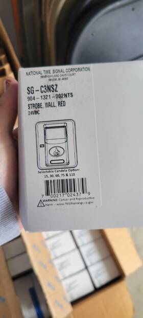 Sg-c3nsz National Time Strobe Wall Mount Red
