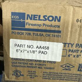 Aa458 Nelson Lot Of 10 Fire Stop Part # 6x7x1/8 Inch