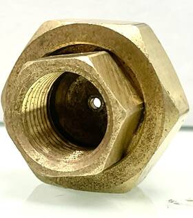 B-uo1 Nni Brass Union 1/2 Inch X 3/32 Orifice Fire Pump Pressure Sensing Line