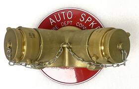 Fd-21-201 Nni 4 Inch Npt X 2-1/2 Nst Fdc -siamese Double Clapper With Plugs Alum. Plate