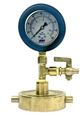 H-cgt252 Nni 2-1/2 Inch Nst Fire Hydrant Static Pressure Cap Gauge 160 Psi With Petcock