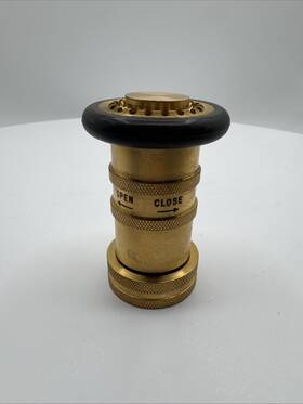Novino-1npsh100-75 Novino 1 Inch Npsh/npt Brass Fire Hose Nozzle 100 Psi 75 Gpm
