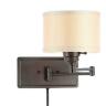 Ny8by0gjvm Hampton Bay Brookhaven Bronze Swing Arm Sconce Fabric Shade Cord