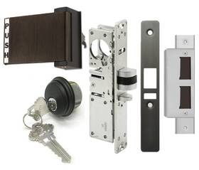 Pacific Doorware 426858081139 Adams Rite Style Deadlatch Storefront Door Set - Push Paddle Exit