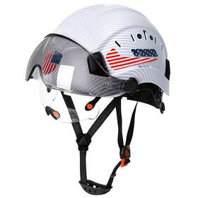 B0dp2gtfsx Perldverge Construction Hard Hat Visor - Matte White Carbon Fiber Osha