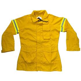 55000-34-116072 Pgi Fireline Smokechaser Deluxe Coat Med Reg 7oz Tecasafe Yellow Shirt Wildland