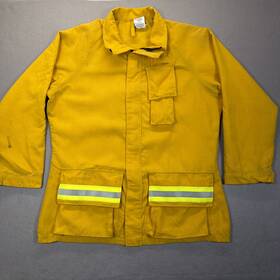 5500272-c4 Pgi Fireline Ground Pounder Classic Coat Large Nomex Yellow Wildland Firefighter