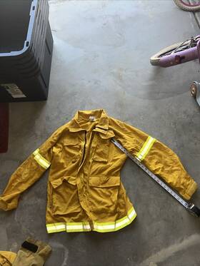 5500272 Pgi Fireline Wildland Fire Fighting Firefighter Brush Reflective Fr Jacket Yellow Large Nomex