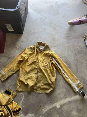 4277 Pia Prison Industry Firefighter Brush Wildland Coat Yellow Jacket Size Xl Nomex