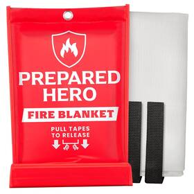 Prepared Hero 627987445466 Emergency Blanket - 1 Pack Fiberglass Fire Suppression Blanke