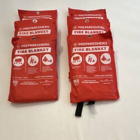 F1989-05 Prepared Hero R2020 Fire Blanket Woven Fiberglass 100cm X Astm