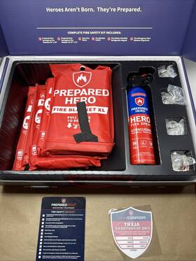 X004g4nuez Prepared Hero Complete Fire Safety Kit - New