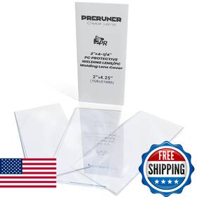 B0dw434n7c Preruner 100 Pack 2x4.25 Clear Welding Lenses Replacement Lens