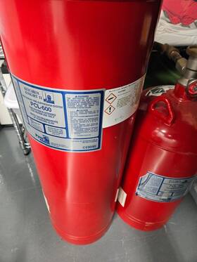 Pcl600 Pyro Chem Pyrochem Agent Cylinder Tank 6.0 Gallon With Valve For Fire Supp
