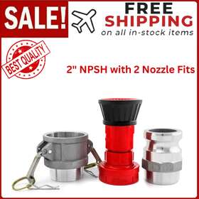 Wd4163 Qwork Fire Hose Nozzle 2 Inch Heavy Duty Npsh/npt Thermoplastic Constant Flow