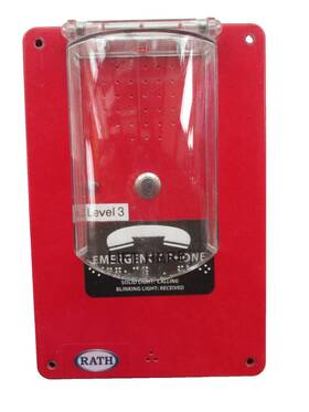 2400-805lpc1 Rath Line-powered Surface Mount Emergency Phone Call Box Red. F963/