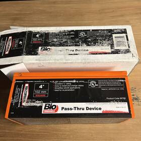 66791 Rectorseal Cable Wire Pass-thru 4 Inch Square Cat 6 Device Bio Fireshield New
