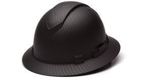 Ridgeline 703570508906 Pyramex Full Brim Hard Hat 4 Point Ratchet Vented Matte Black Graph