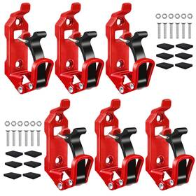 Rtshuok-ss-red-6 Rtshuok 6pcs Shovel Mount For Roof Rack Metal Rubber Clamp Mounting Brackets Kit Sh