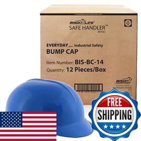B079t5cwch Safe Handler Bump Cap 4 Point Pin Lock Suspension Hdpe Style Blue Case Of 12