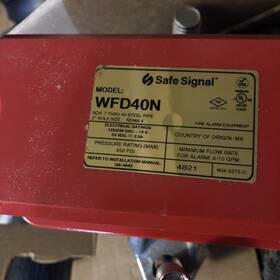 Wfd4on Safe Signal Brand New 4 Inch Waterflow Detector