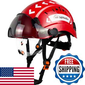 B0byvjv3g5 Safebuilder Safety Helmet Hard Hat Visor Clear Tinted Adjustable Vented Abs