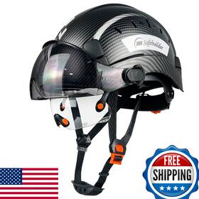 B0byyn6nn4 Safebuilder Cr06 2v Safety Helmet With Built-in Visor Abs Hard Hat Ansi Z89.1