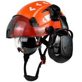 B0cx8rpyff Safebuilder Safety Helmet Visor Bluetooth Ear Muffs Snr 26db Hard Hat Visors