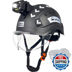 B0d8td19h2 Safebuilder Safety Helmet Headlightsafety Hard Hats Visorrechargeable Headlamp