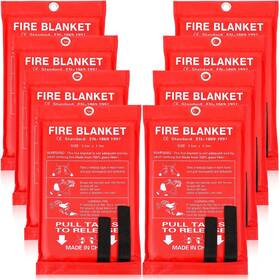 Fas-saysurey-40 Saysurey 8 Pack Fire Blanket Fiberglass Emergency 59 X Inch Flame Reta