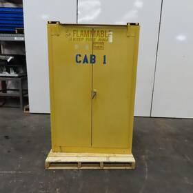 P360 Secure All 60 Gallon 2 Door Flammable Liquid Storage Cabinet 3 Shelf