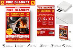 Sbfb-4040-1 Silverback Fire Blanket Fireproof Fiberglass Fabric Kitchen Bbq Boat Rv 40 X