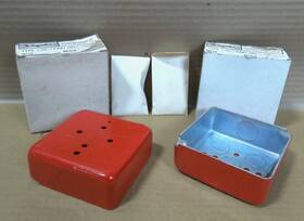 123-038 Simplex Lot Of 2 New Type-nb Red Fire Alarm Device Metal Back Box