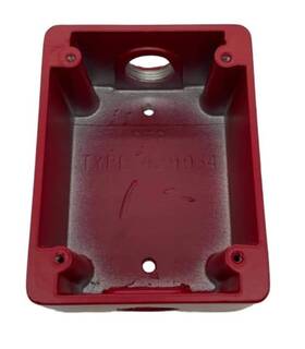 2975-9022 Simplex Red Metal Back Box For Fire Alarm Pull Station P10