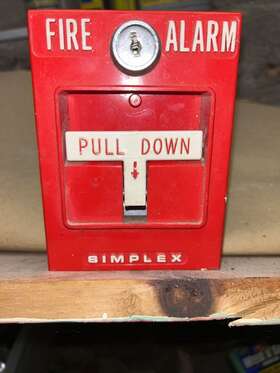4251-20 Simplex Pull Down Station No Keys Fire Alarm. Used