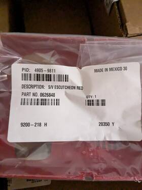 4905-9811 Simplex Sv Escutcheon Red